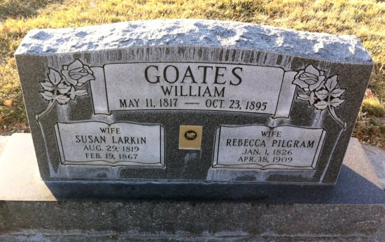 The Gravestone of William Goates and his Plural Wives