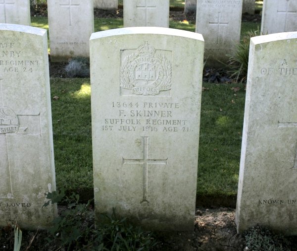 Private Frank Skinner, Suffolk Regiment Private Frank Skinner, Suffolk Regiment